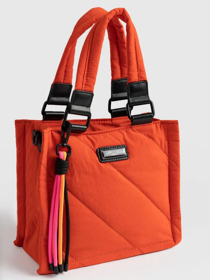 Saint And Sofia Nylon Bags Women Mini Penny Tote Bag 8211 Orange Orange