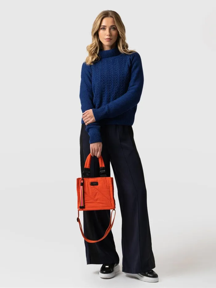 Saint And Sofia Nylon Bags Women Mini Penny Tote Bag 8211 Orange Orange