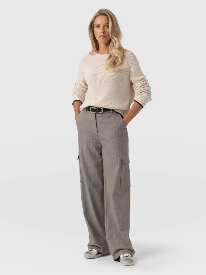 Saint And Sofia Pants Women Astrid Cargo Pant 8211 Brown Herringbone Brown Herringbone Saint And Sofia Pants Women Astrid Cargo Pant 8211 Brown Herringbone Brown Herringbone