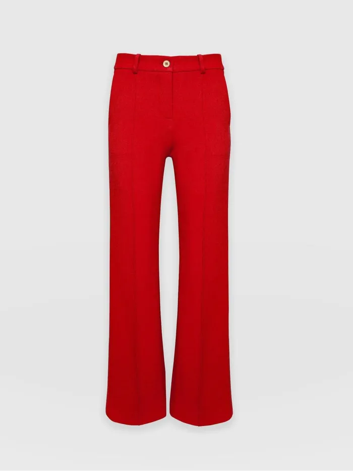 Saint And Sofia Pants Women Cambridge Tailored Wide Leg Pant 8211 Red Red