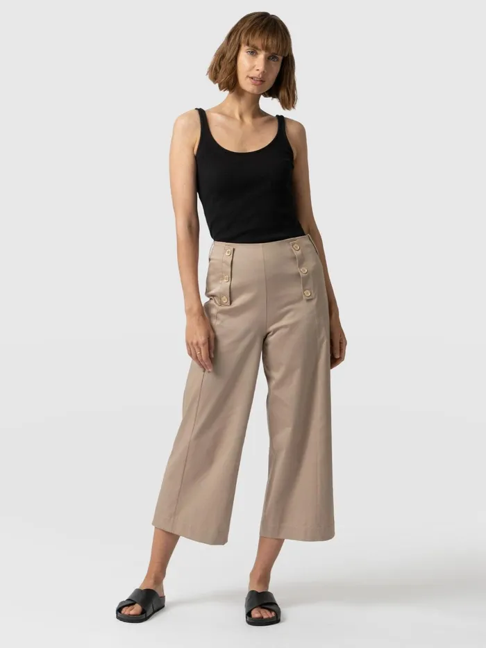 Saint And Sofia Shorts Women Chelsea Culotte 8211 Beige Beige