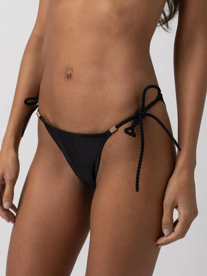 Saint And Sofia Swimwear Women Alba Tie Side Bikini Bottom 8211 Black Black