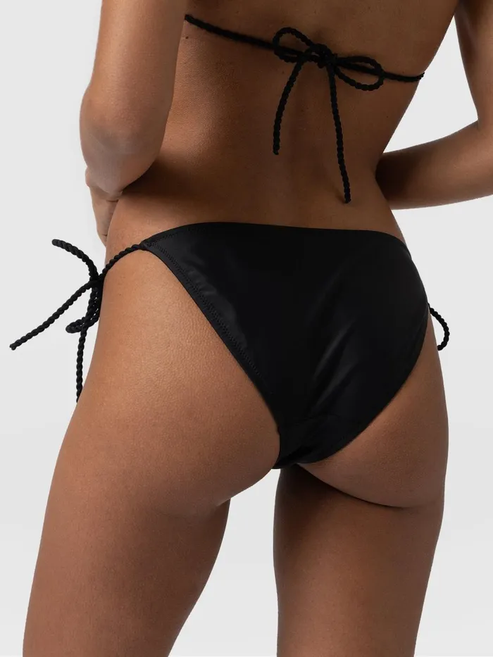 Saint And Sofia Swimwear Women Alba Tie Side Bikini Bottom 8211 Black Black