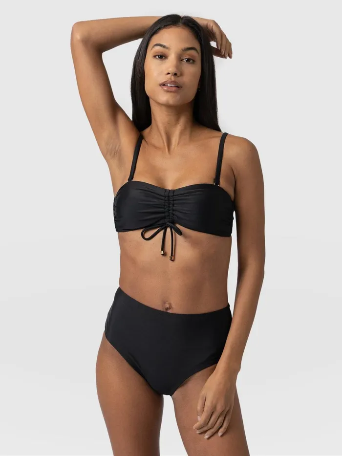 Saint And Sofia Swimwear Women Skye Bandeau Bikini Top 8211 Black Black