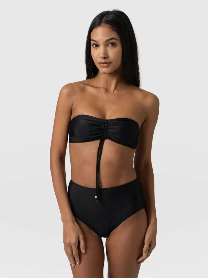 Saint And Sofia Swimwear Women Skye Bandeau Bikini Top 8211 Black Black