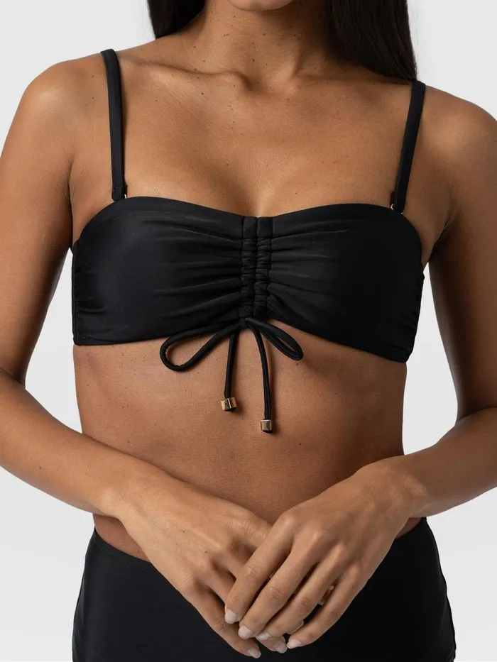 Saint And Sofia Swimwear Women Skye Bandeau Bikini Top 8211 Black Black