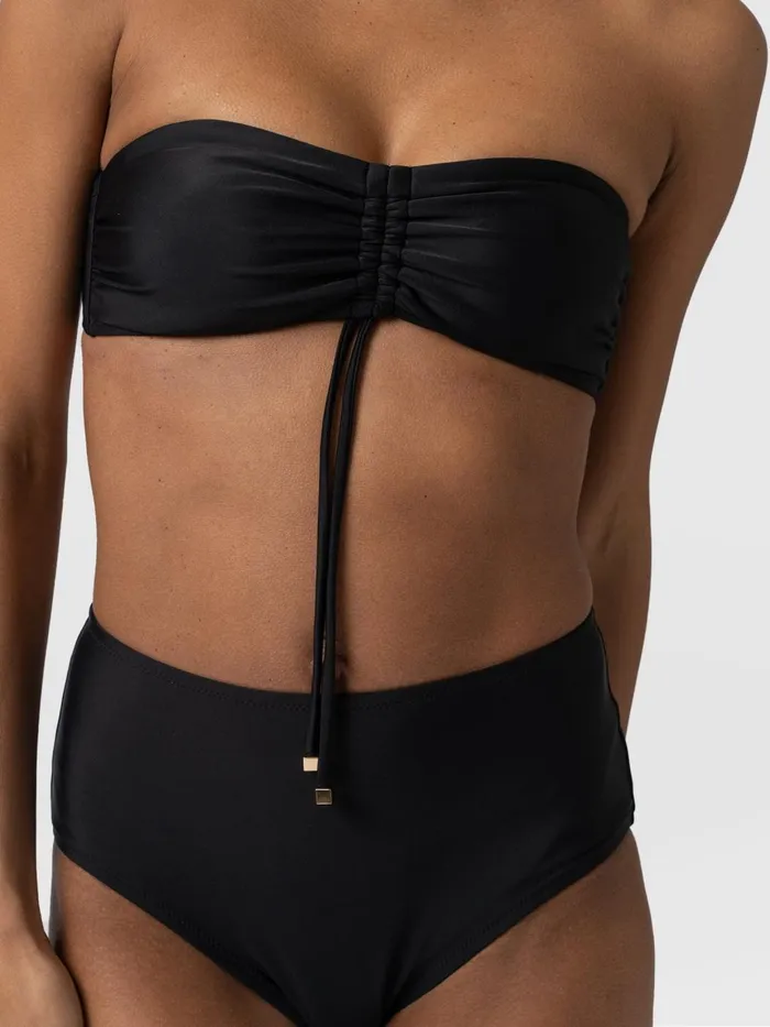 Saint And Sofia Swimwear Women Skye Bandeau Bikini Top 8211 Black Black