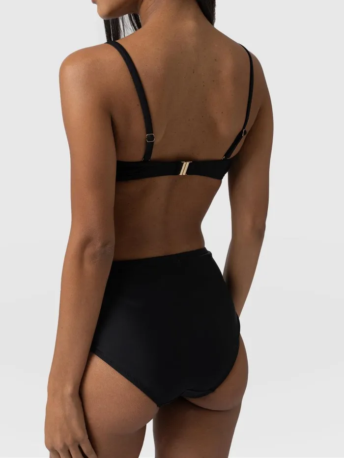 Saint And Sofia Swimwear Women Skye Bandeau Bikini Top 8211 Black Black
