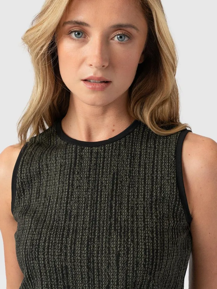 Saint And Sofia TShirts and Tanks Women Keller Vest 8211 Green Texture Green Texture