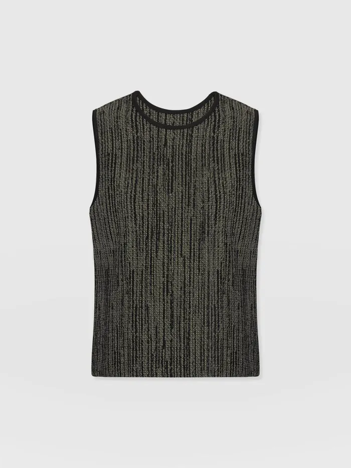 Saint And Sofia TShirts and Tanks Women Keller Vest 8211 Green Texture Green Texture