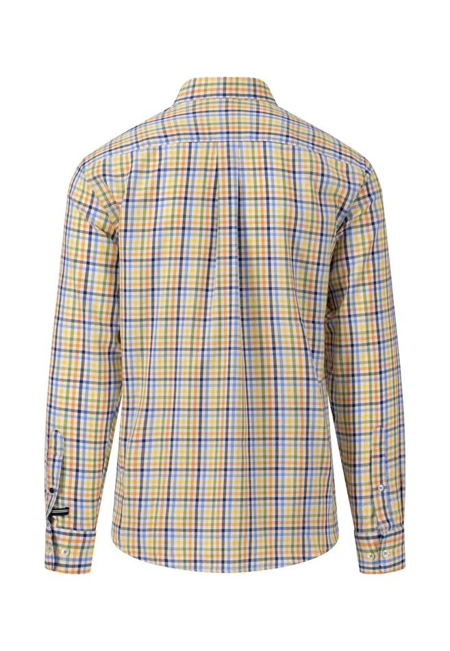 Sale Men FYNCHHATTON Patterned Casual Fit Shirt With A Fashionable Print Leaf Greendusty Lavender Sale Men FYNCHHATTON Patterned Casual Fit Shirt With A Fashionable Print Leaf Greendusty Lavender