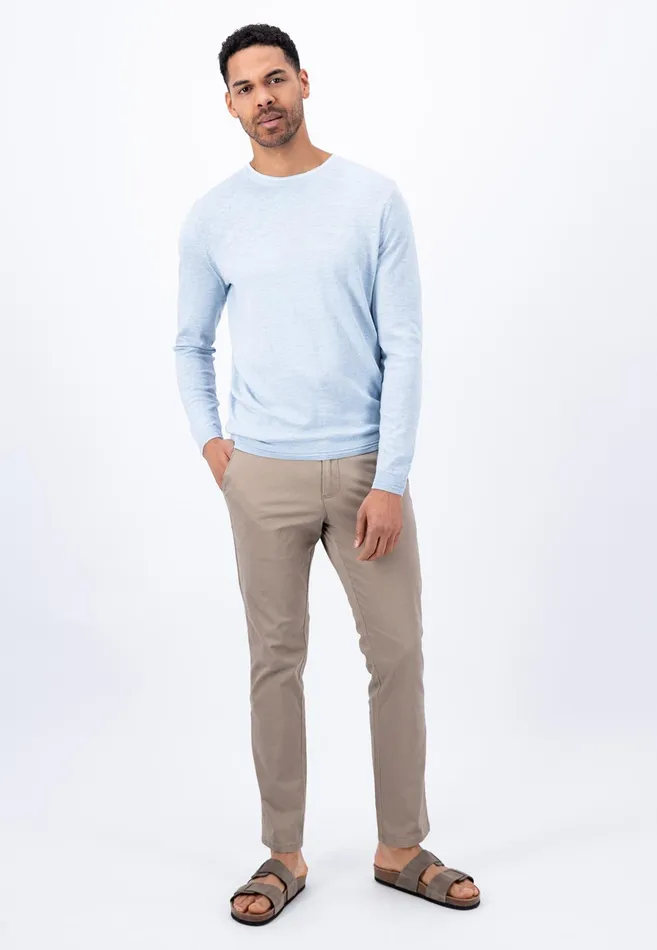 Sale Men FYNCHHATTON Soft Sweater Made Of Cotton Linen Mix Summer Breezemidnightdusty Oliveoffwhite Sale Men FYNCHHATTON Soft Sweater Made Of Cotton Linen Mix Summer Breezemidnightdusty Oliveoffwhite