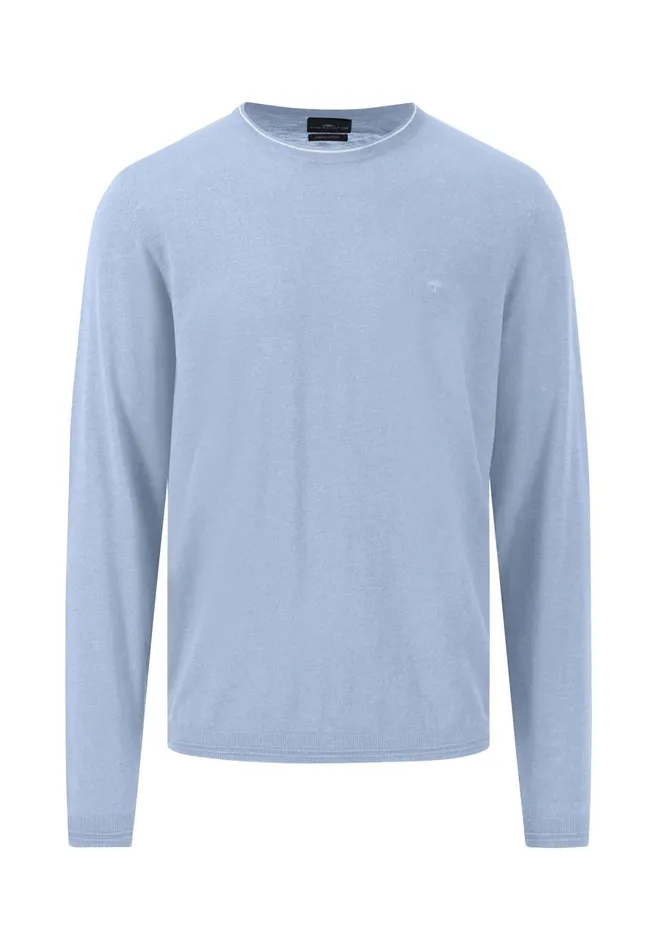 Sale Men FYNCHHATTON Soft Sweater Made Of Cotton Linen Mix Summer Breezemidnightdusty Oliveoffwhite Sale Men FYNCHHATTON Soft Sweater Made Of Cotton Linen Mix Summer Breezemidnightdusty Oliveoffwhite