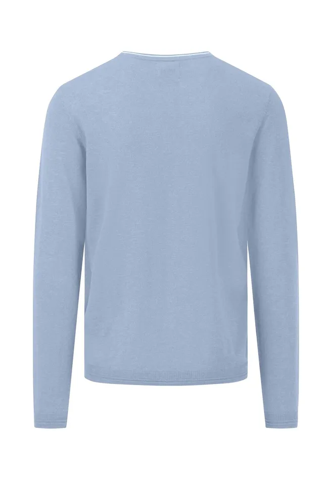 Sale Men FYNCHHATTON Soft Sweater Made Of Cotton Linen Mix Summer Breezemidnightdusty Oliveoffwhite Sale Men FYNCHHATTON Soft Sweater Made Of Cotton Linen Mix Summer Breezemidnightdusty Oliveoffwhite