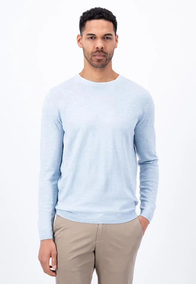Sale Men FYNCHHATTON Soft Sweater Made Of Cotton Linen Mix Summer Breezemidnightdusty Oliveoffwhite Sale Men FYNCHHATTON Soft Sweater Made Of Cotton Linen Mix Summer Breezemidnightdusty Oliveoffwhite