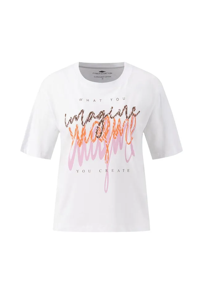 Sale Women FYNCHHATTON Summer Tshirt With Print White