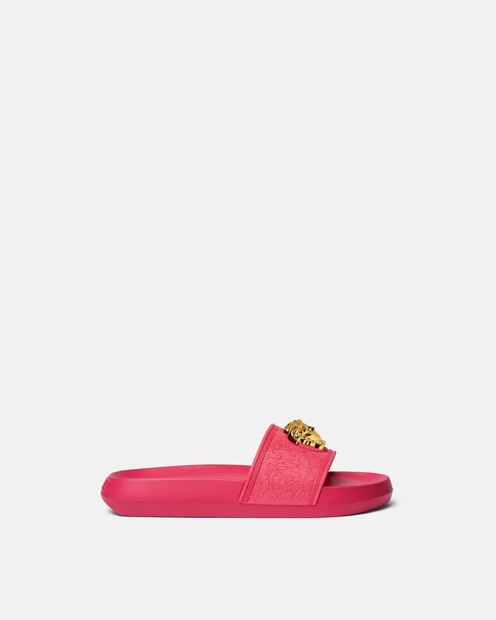 Sandals Women Versace Palazzo Slides Fuchsia