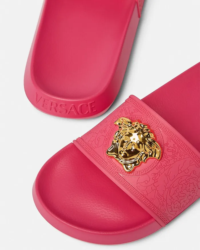 Sandals Women Versace Palazzo Slides Fuchsia