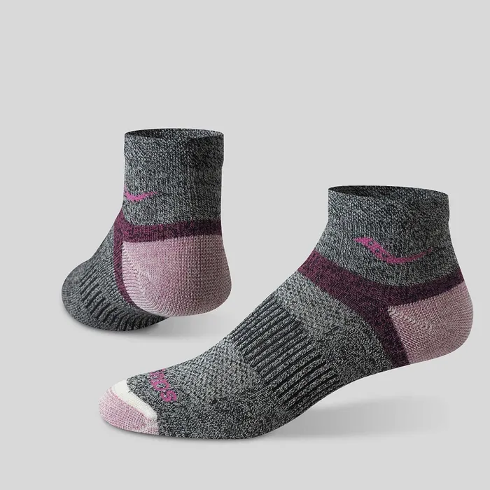 Saucony Socks Women Inferno Merino Wool Blend Quarter 3Pack Sock Pink Saucony Socks Women Inferno Merino Wool Blend Quarter 3Pack Sock Pink
