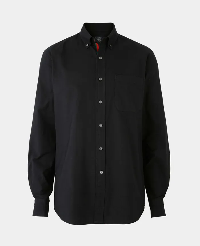 Savile Row Company Black Classic Fit ButtonDown Oxford Casual Shirt Black Men Casual Shirts