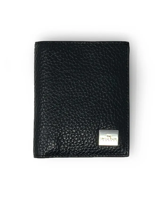 Savile Row Company Black Textured Leather Billfold Wallet Men Leather Goods