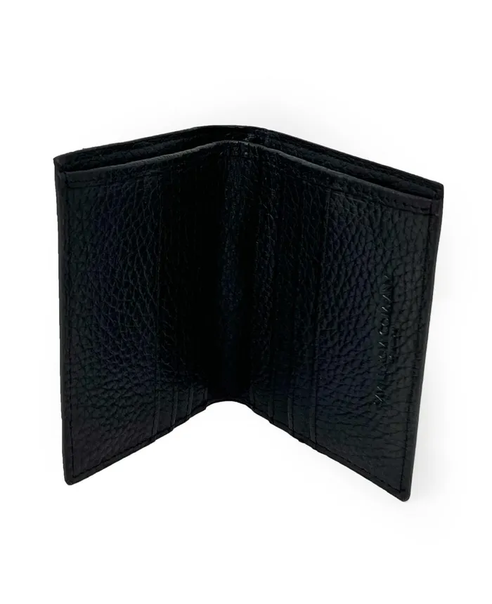 Savile Row Company Black Textured Leather Billfold Wallet Men Leather Goods