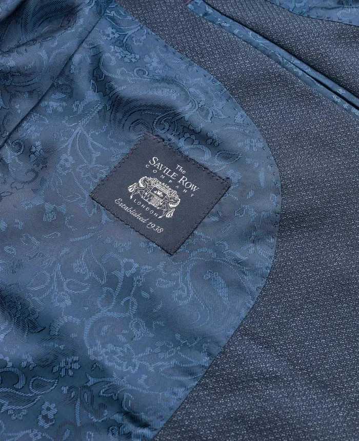 Savile Row Company Blue WoolBlend Micro Pattern Jacket Men Blazers And Jackets Savile Row Company Blue WoolBlend Micro Pattern Jacket Men Blazers And Jackets