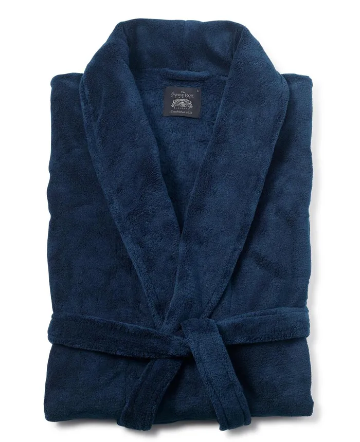 Savile Row Company Navy Fleece Dressing Gown Navy Fleece Men Dressing Gowns and Robes Savile Row Company Navy Fleece Dressing Gown Navy Fleece Men Dressing Gowns and Robes