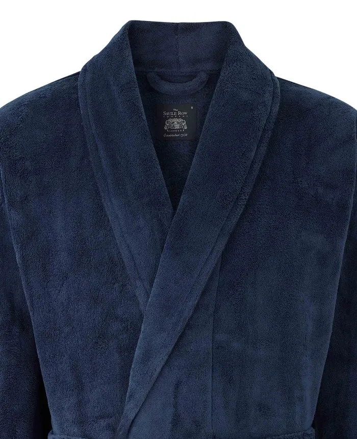 Savile Row Company Navy Fleece Dressing Gown Navy Fleece Men Dressing Gowns and Robes Savile Row Company Navy Fleece Dressing Gown Navy Fleece Men Dressing Gowns and Robes