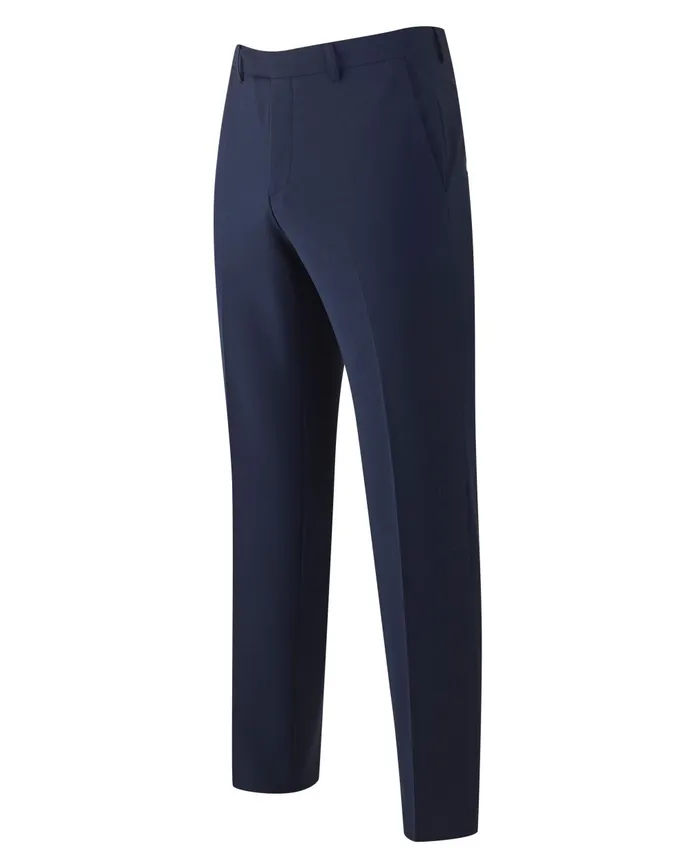 Savile Row Company Navy WoolBlend Suit Trousers Men Suit Trousers