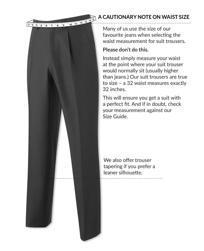 Savile Row Company Navy WoolBlend Suit Trousers Men Suit Trousers