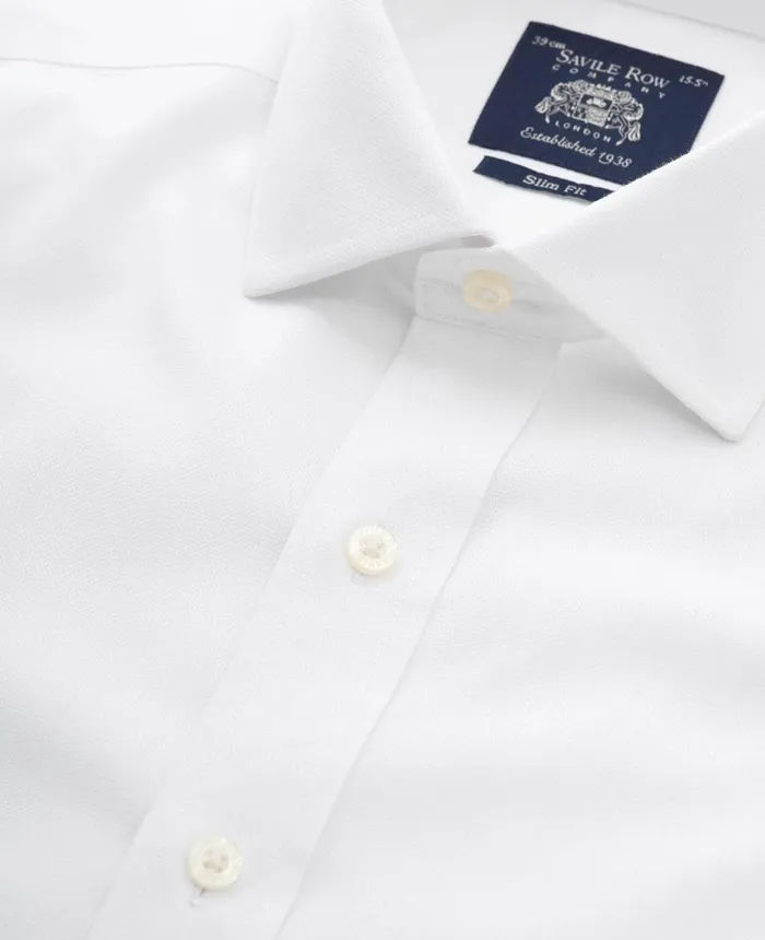 Savile Row Company White Cotton Slim Fit NonIron Shirt 8211 Double Cuff Men NonIron Shirts Savile Row Company White Cotton Slim Fit NonIron Shirt 8211 Double Cuff Men NonIron Shirts
