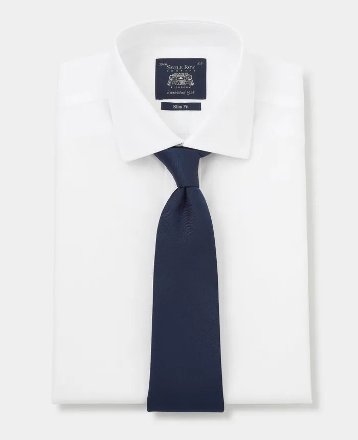 Savile Row Company White Cotton Slim Fit NonIron Shirt 8211 Double Cuff Men NonIron Shirts Savile Row Company White Cotton Slim Fit NonIron Shirt 8211 Double Cuff Men NonIron Shirts