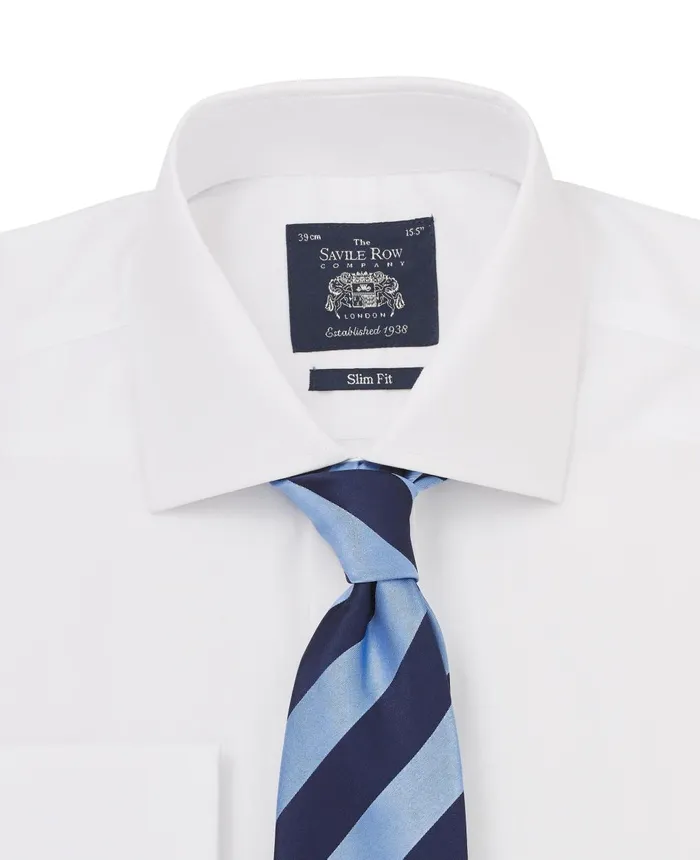 Savile Row Company White Slim Fit Cotton Poplin Formal Shirt 8211 Single Or Double Cuff Men Formal Shirts Savile Row Company White Slim Fit Cotton Poplin Formal Shirt 8211 Single Or Double Cuff Men Formal Shirts