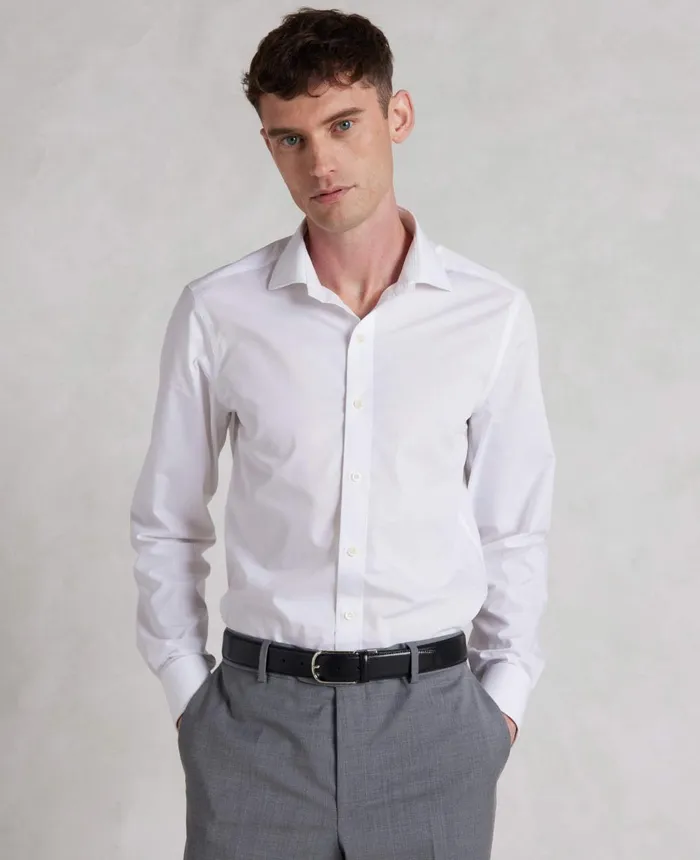 Savile Row Company White Slim Fit Cotton Poplin Formal Shirt 8211 Single Or Double Cuff Men Formal Shirts Savile Row Company White Slim Fit Cotton Poplin Formal Shirt 8211 Single Or Double Cuff Men Formal Shirts