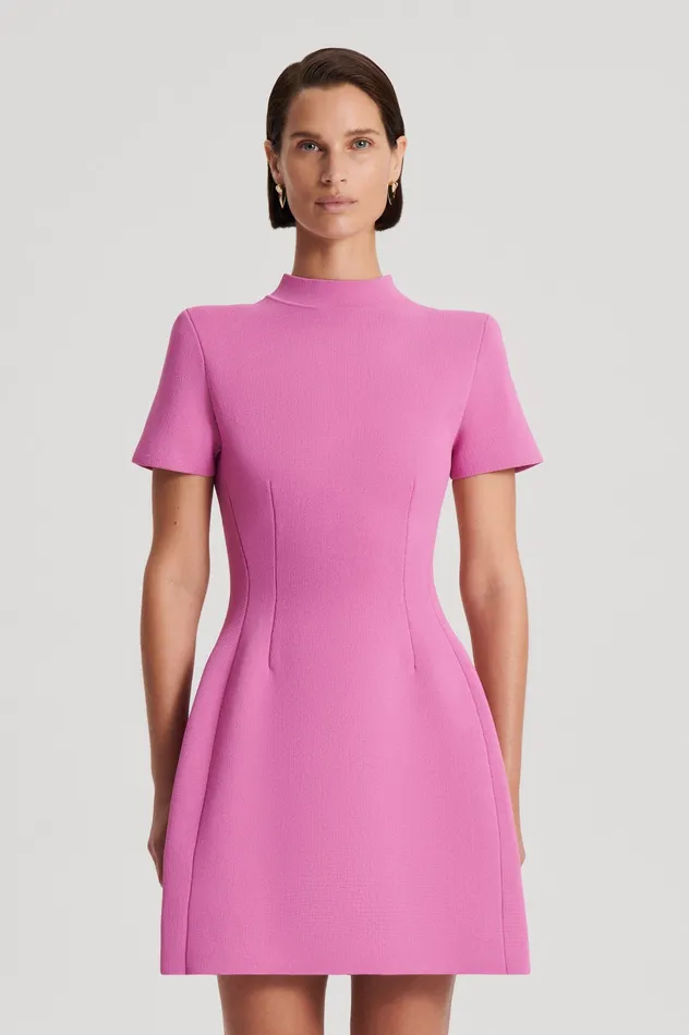 Scanlan Theodore CREPE KNIT PEPLUM DRESS PEONY Women Dresses Scanlan Theodore CREPE KNIT PEPLUM DRESS PEONY Women Dresses