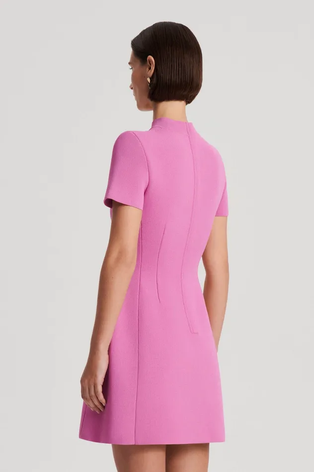 Scanlan Theodore CREPE KNIT PEPLUM DRESS PEONY Women Dresses Scanlan Theodore CREPE KNIT PEPLUM DRESS PEONY Women Dresses