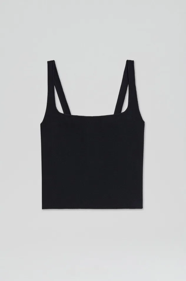 Scanlan Theodore CREPE KNIT SQUARE CAMISOLE NAVY Women Knitwear