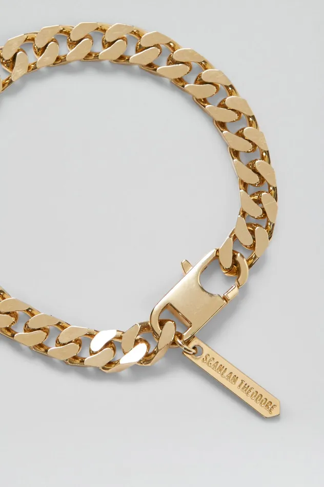 Scanlan Theodore Jewelry Women FLAT CHAIN BRACELET LIGHTGOLD Scanlan Theodore Jewelry Women FLAT CHAIN BRACELET LIGHTGOLD