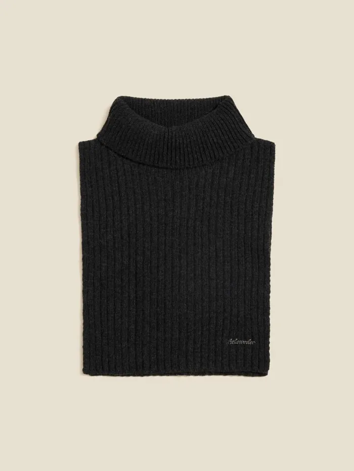 Scarves WomenMen Holzweiler Lambswool Rib Bib Dk Grey