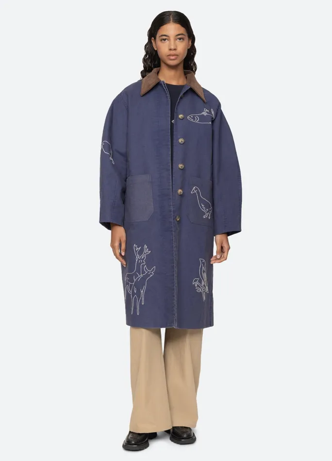 Sea New York Outerwear Demi Coat Blue 8211 Women