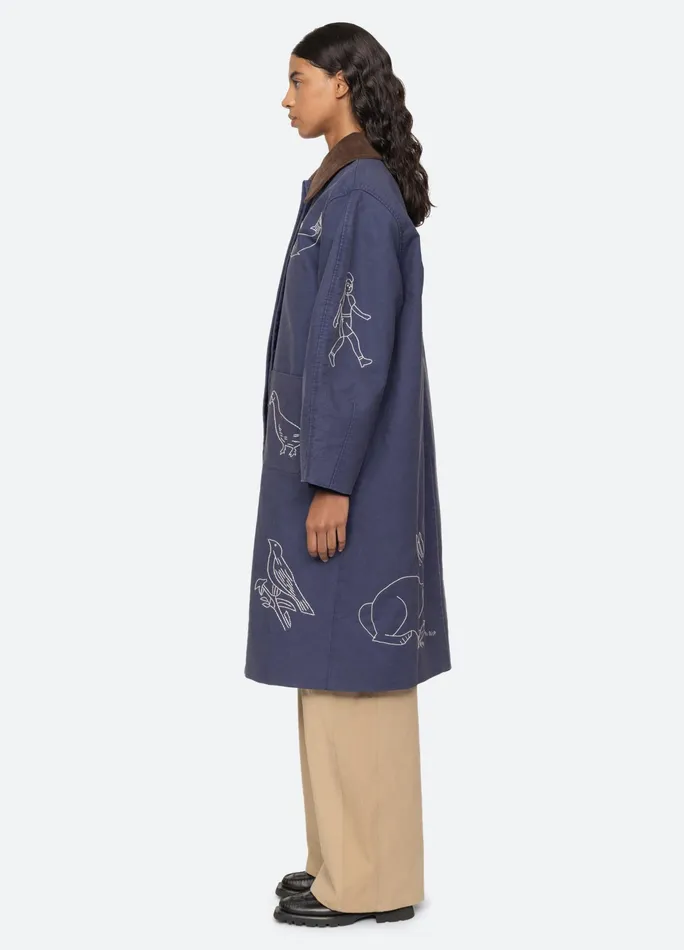 Sea New York Outerwear Demi Coat Blue 8211 Women