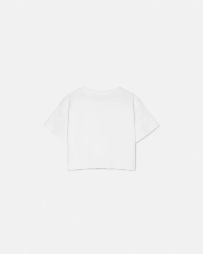 Shirts and Tshirts Kids Versace Crystal Medusa Knotted TShirt White