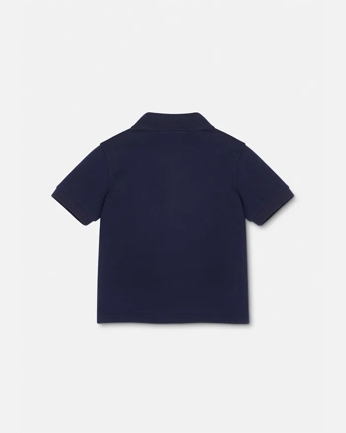 Shirts and Tshirts Kids Versace Medusa Embroidered Baby Polo Shirt Bluegold