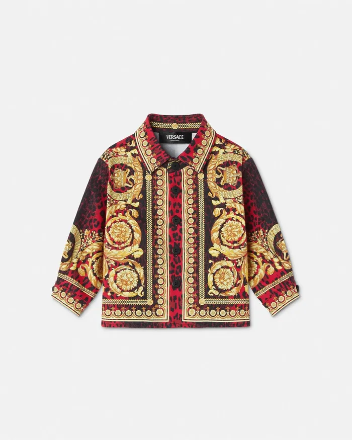 Shirts and Tshirts Kids Versace Wild Barocco Baby Overshirt Printred