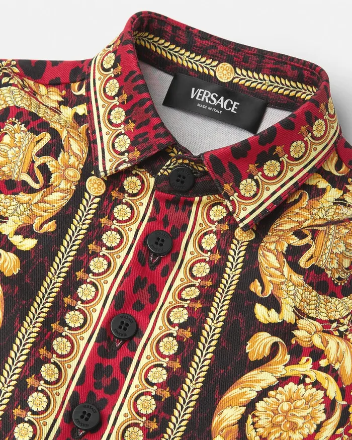 Shirts and Tshirts Kids Versace Wild Barocco Baby Overshirt Printred