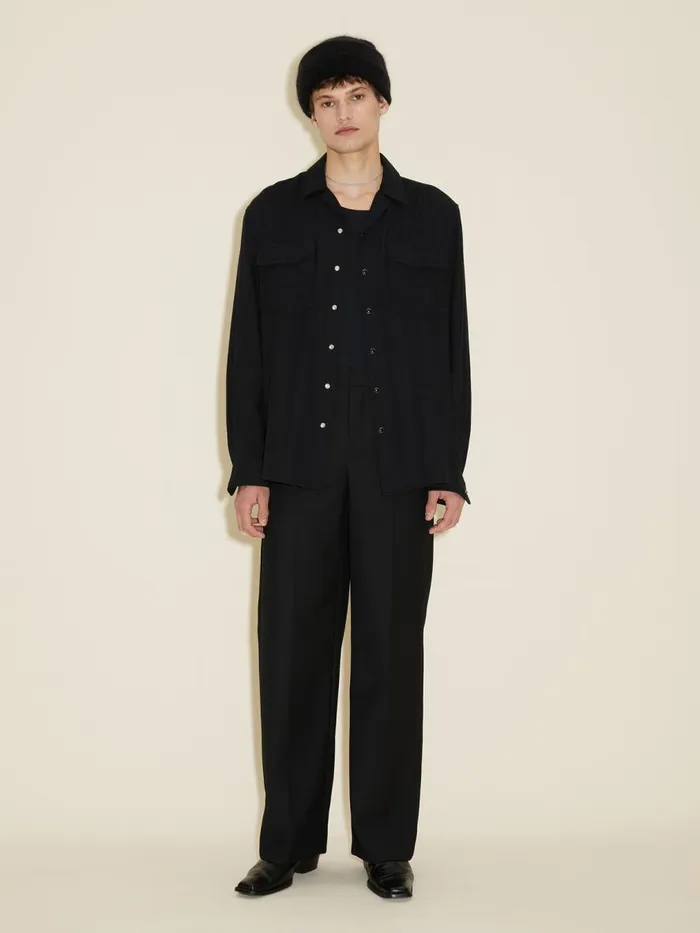 Shirts and Tops Men Holzweiler Elja Camp Collar Shirt Black