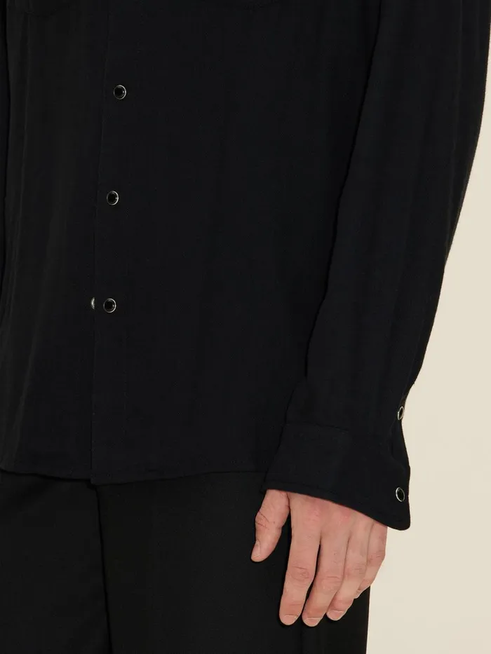 Shirts and Tops Men Holzweiler Elja Camp Collar Shirt Black