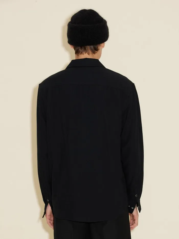 Shirts and Tops Men Holzweiler Elja Camp Collar Shirt Black