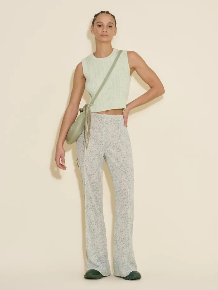 Shirts and Tops Women Holzweiler Cumo Cropped Knit Top Lt Green Mix